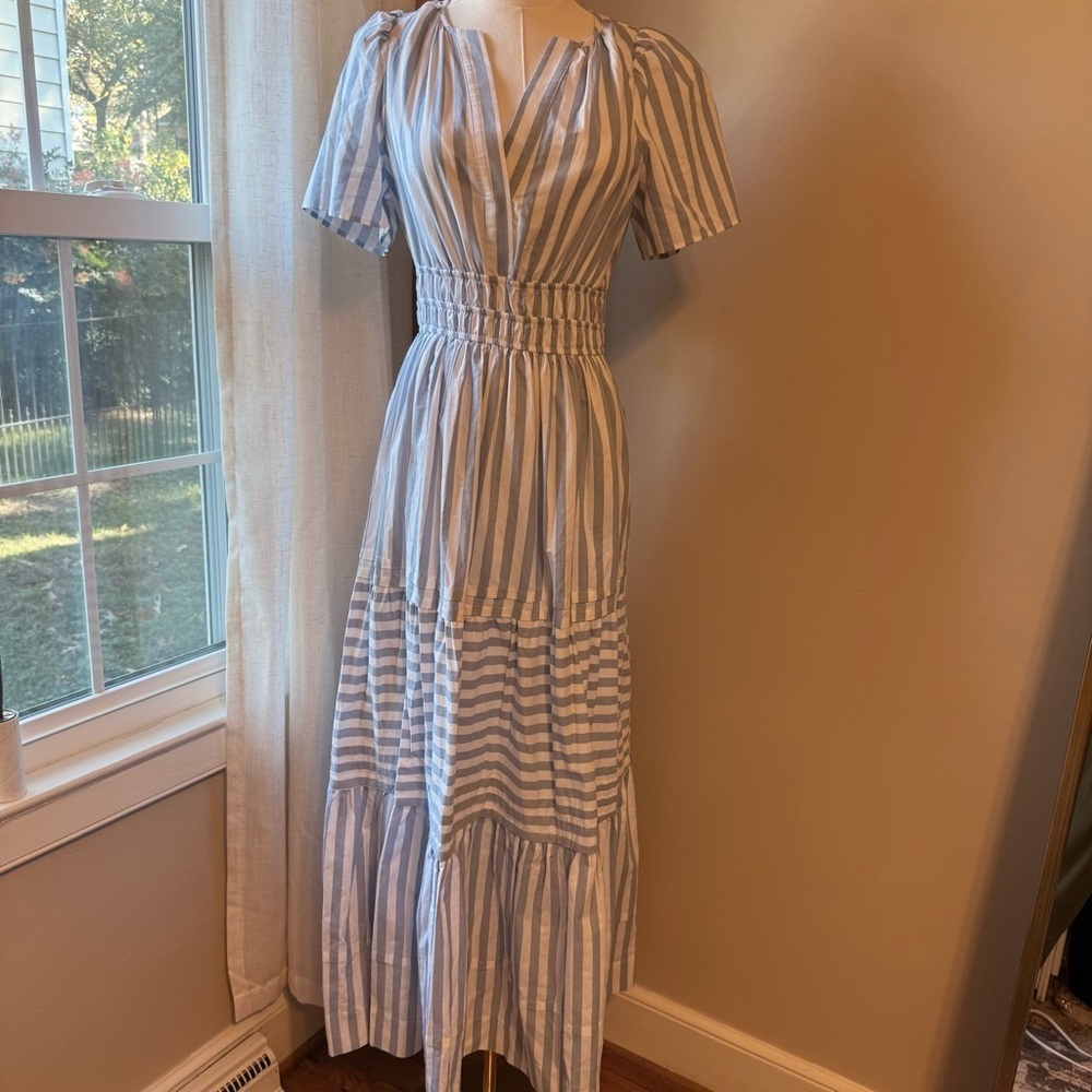Anthropologie Somerset Maxi Dress with Blue White Stripe - Picture 2 of 6